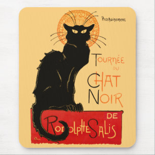 Steinlen Black Cat Classic French Chat Noir Poster Mouse Mat