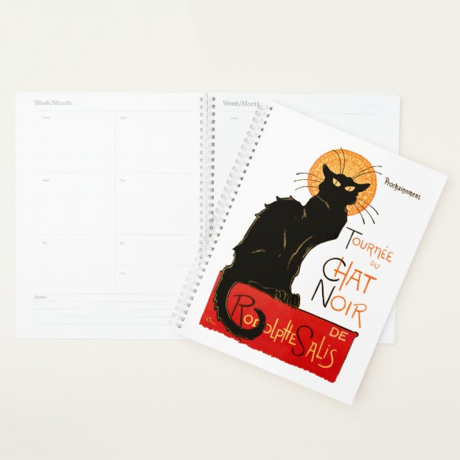 Steinlen Black Cat Classic French Chat Noir Poster Planner (Display)