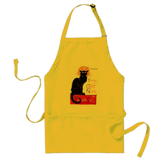 Steinlen Black Cat Classic French Chat Noir Poster Standard Apron (Front)