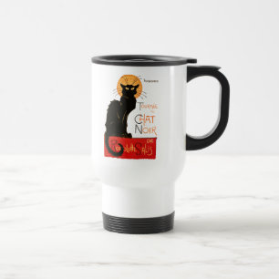Steinlen Black Cat Classic French Chat Noir Poster Travel Mug