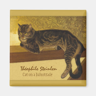 Steinlen Cat on a balustrade 1909 Grumpy cats Magnet