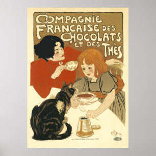 Steinlen - Cats: Compagnie Francaise des Chocolats Poster