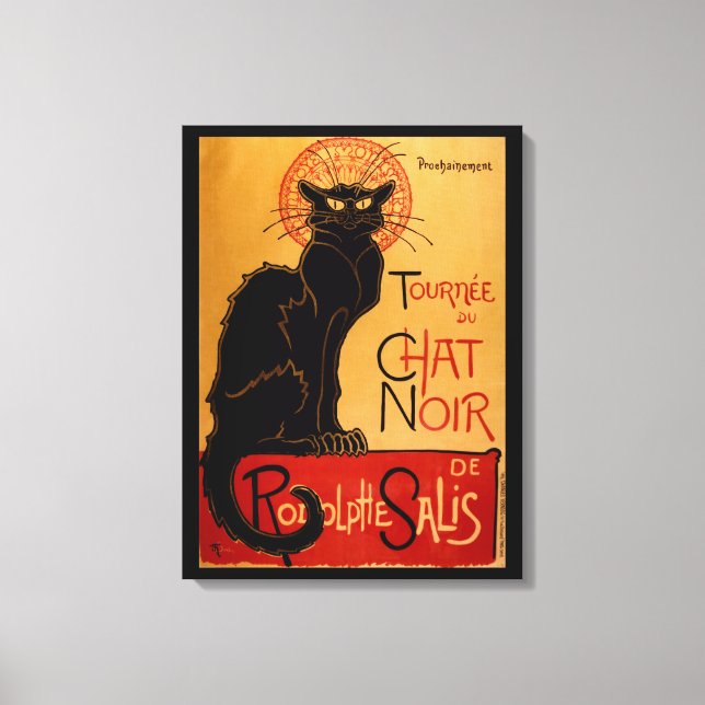 Steinlen's Le Chat Noir Canvas Print (Front)