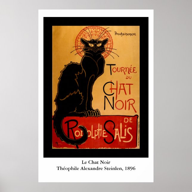 Steinlen's Le Chat Noir Poster (Front)
