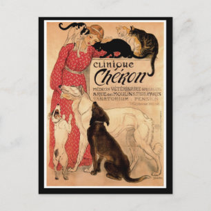 Steinlen's Vintage Clinique Chéron Postcard