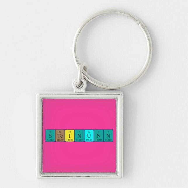 Steinunn periodic table name keyring (Front)