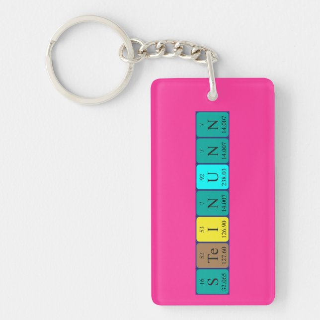 Steinunn periodic table name keyring (Front)