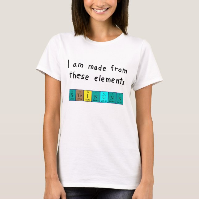 Steinunn periodic table name shirt (Front)