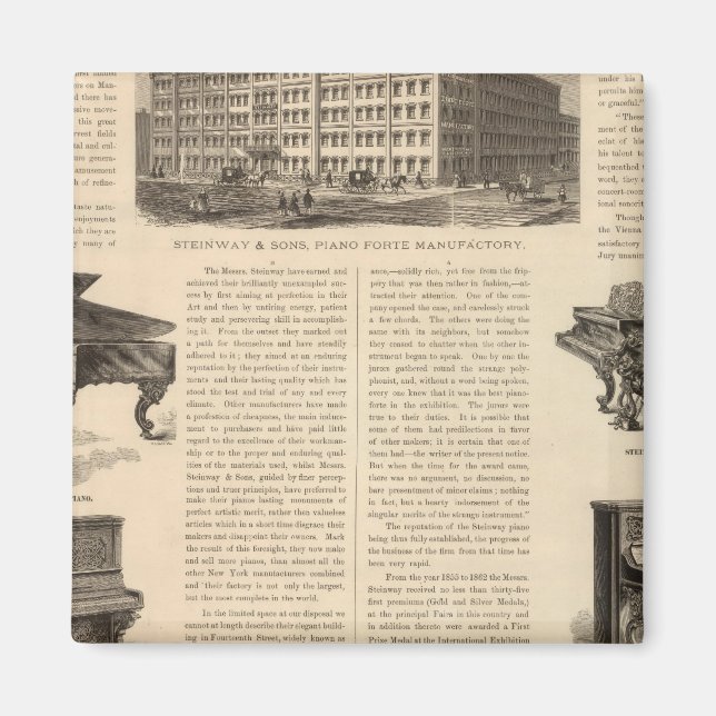 Steinway and Sons, Piano Manufacutrers Magnet (Front)