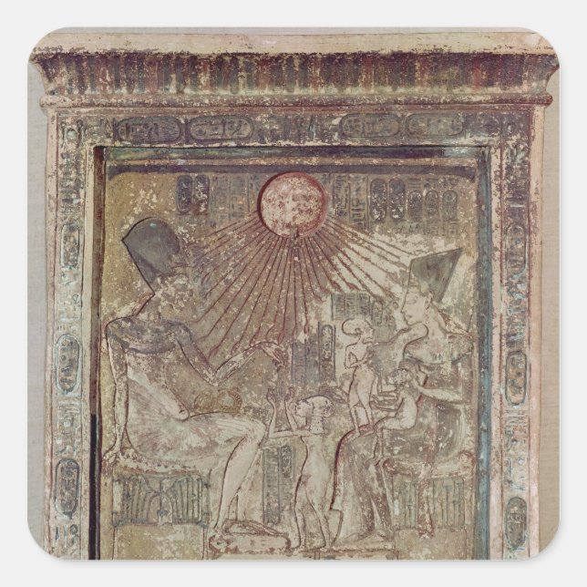 Stela depicting Aten giving life and Square Sticker (Front)