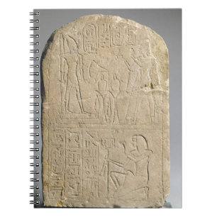 Stela depicting Ramesses II offering incense to hi Notebook