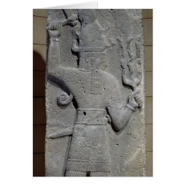 Stela of Teshub, Syrian storm god (Front)