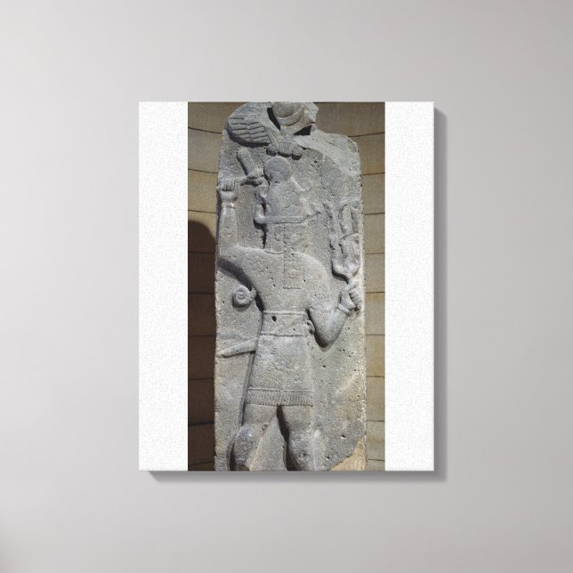 Stela of Teshub, Syrian storm god Canvas Print (Front)