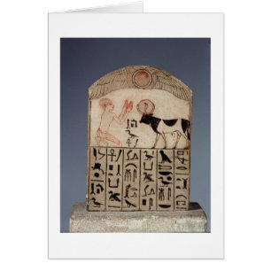Stela to the Apis bull (painted limestone)