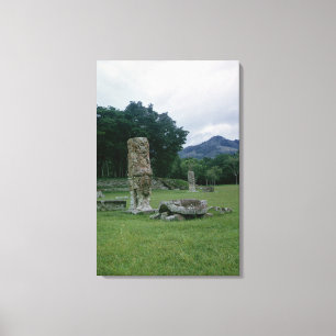 Stele in forecourt of Central Plaza Canvas Print