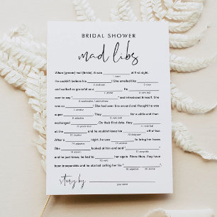 STELLA Bridal Shower Libs, Fill in the Blanks Game Invitation