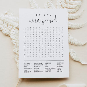 STELLA Bridal Shower Word Search Game Card