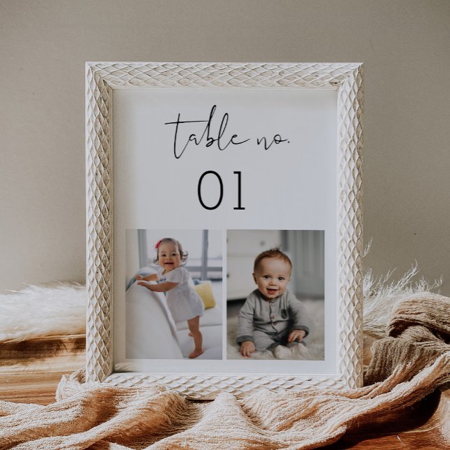STELLA Childhood Photos Table Number Card 5x7  Poster (Creator Uploaded)
