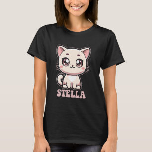 Stella Cute Kitty Cat Design for Girls Name Stella T-Shirt