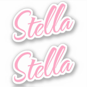 Stella Decorative Name in Pink x2 Sticker