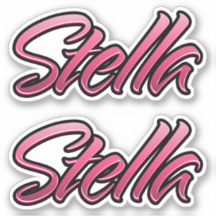 Stella faded pink Aufkleber Sticker Stickerset