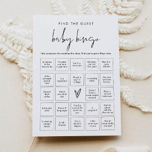 STELLA Find The Guest Baby Bingo Game Card