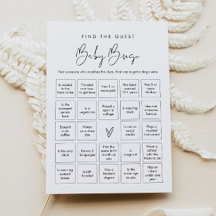 STELLA Find The Guest Baby Bingo Game Card