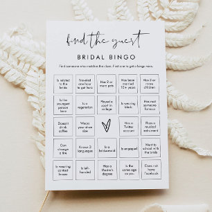 STELLA Find the Guest Bridal Shower Bingo Game  Invitation