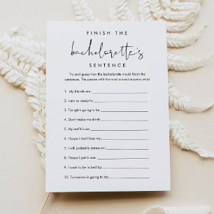 STELLA Finish the Bachelorette's Phrase Game  Invitation