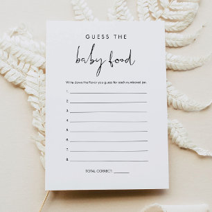 STELLA Guess the Baby Food Game Card