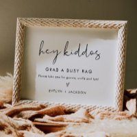 STELLA Kids Busy Bag Wedding Sign