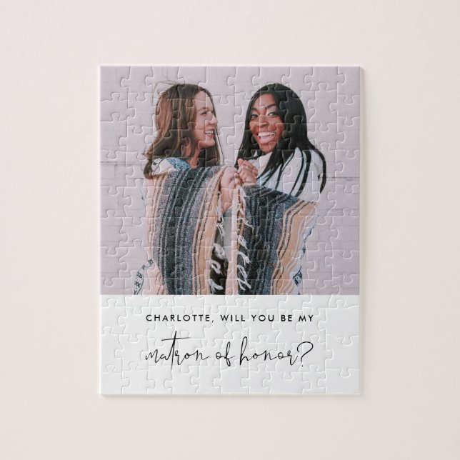 STELLA Minimal Photo Matron of Honour Proposal Jigsaw Puzzle (Vertical)