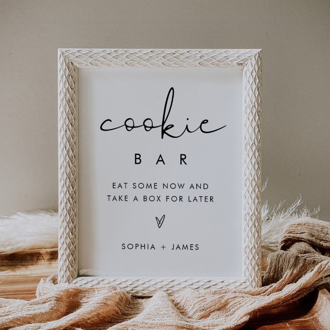 STELLA Minimalist Cookie Bar Wedding Favour Sign (Creator Uploaded)