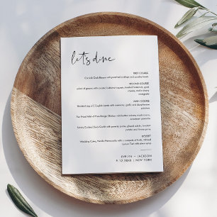 STELLA Minimalist Wedding Menu 5x7