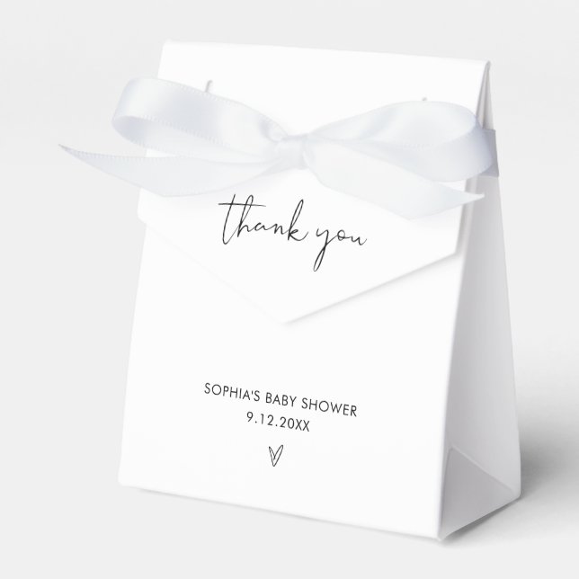 STELLA Modern Minimalist Baby Shower Favour Box (Front Side)