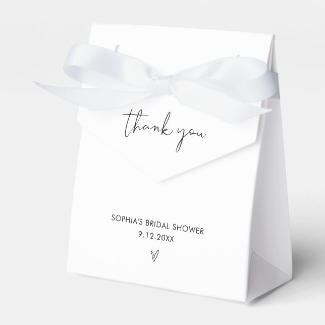 STELLA Modern Minimalist Bridal Shower Favour Box (Front Side)