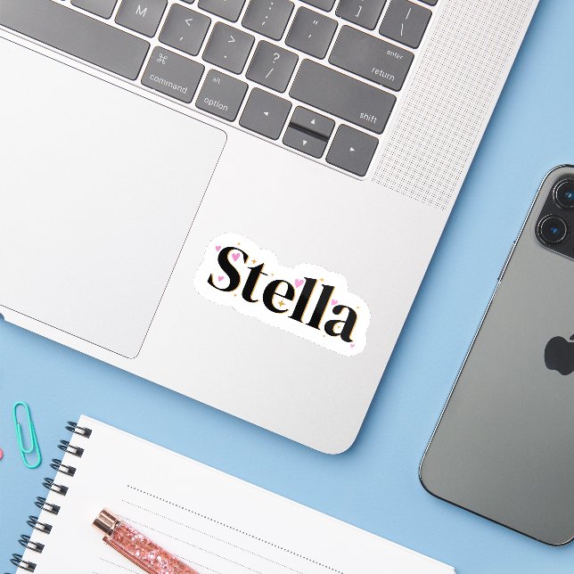 Stella name cute design (Laptop w/ iPhone)