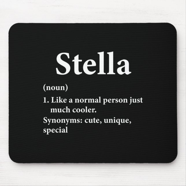 Stella Name Definition Funny D  Mouse Mat (Front)