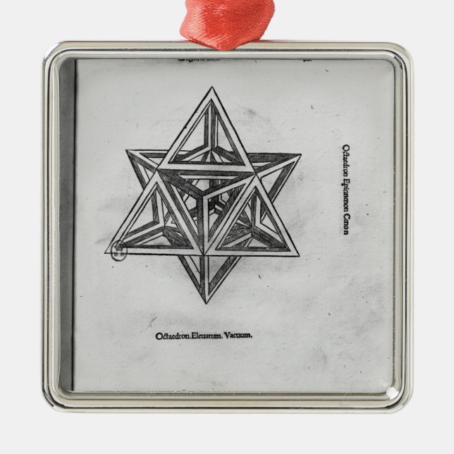Stella octangula, from 'De Divina Proportione' Metal Tree Decoration (Front)