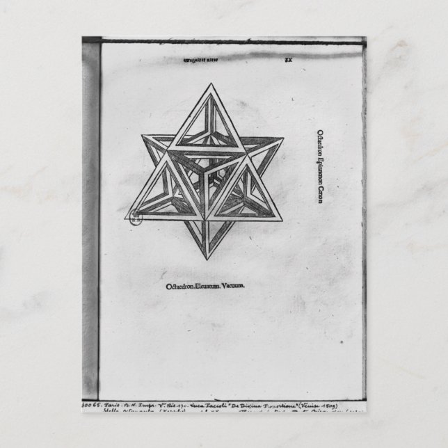 Stella octangula, from 'De Divina Proportione' Postcard (Front)