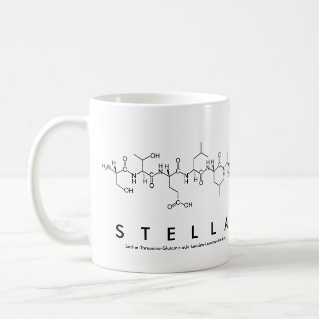 Stella peptide name mug (Left)