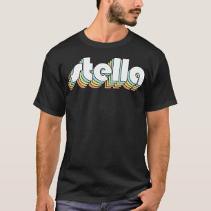 Stella Retro Rainbow Typography Faded Style T-Shirt