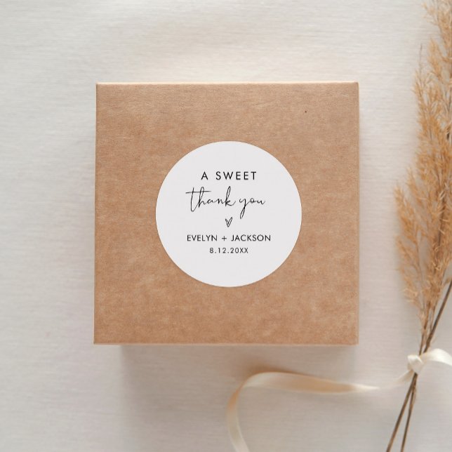 STELLA Sweet Thank You Favour 1.5" (sheet of 20) Classic Round Sticker (Creator Uploaded)