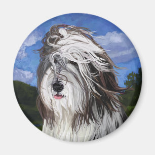 Stella the English Sheep Dog Magnet