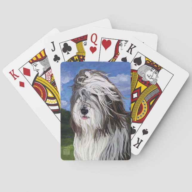Stella the English Sheep Dog Playing Cards (Back)
