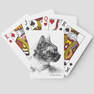 Stella the Grey Cat Playing Cards
