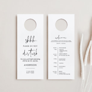 STELLA Wedding Do Not Disturb Welcome Letter Door Hanger