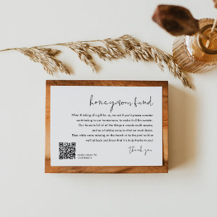 STELLA Wedding Honeymoon Fund QR Code Enclosure Card