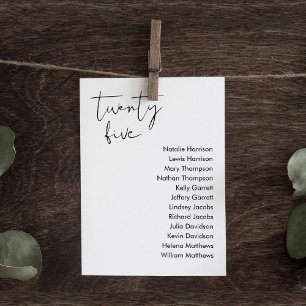 STELLA Wedding Seating Card - TABLE 25