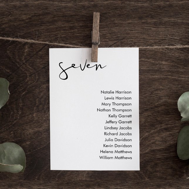 STELLA Wedding Seating Card - TABLE 7 (Creator Uploaded)